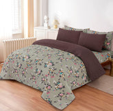 LUXURY PRINTED QUILTED COMFORTER SET - 6PC